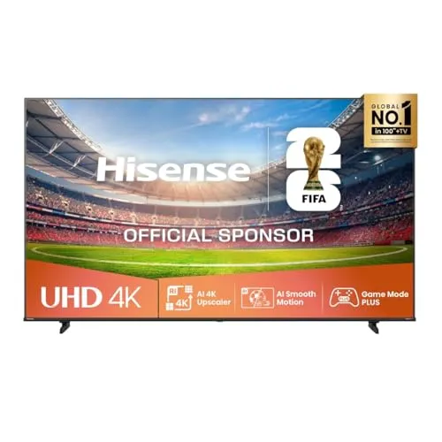Hisense 85A6Q - 85" LED UHD 4K Fernseher - Fernseher mit 85" (216 cm) Diagonale, 4K Ultra HD, Dolby Vision und Game Mode Plus für ein beeindruckendes Seherlebnis und optimiertes Gaming.
