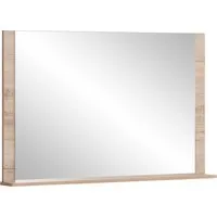MÖBELPARTNER Spiegel Cosmo 152805 Eiche 111,3 x 12,4 x 71,1 cm - Badmöbelprogramme – Eleganter Spiegel in Eiche für einen letzten Blick vor dem Verlassen des Hauses. Langlebig, pflegeleicht und ideal zur optischen Vergrößerung Ihres Raumes.