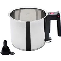 GSW 983167 Simmertopf Wasserbadkocher 1,5 L - Kochtöpfe mit Einfülltrichter und Innenskalierung, ideal zum Erwärmen von Speisen ohne Überlaufen, energiesparender Thermo-Kapselboden für alle Herdarten, auch Induktion.