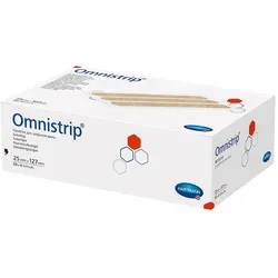 Hartmann Omnistrip Pflaster 25x127 mm - Erste-Hilfe-Heftpflaster, atraumatisches Verschließen kleiner Wunden, schützt Wundränder und stabilisiert frische Narben, atmungsaktiv und hautfreundlich.