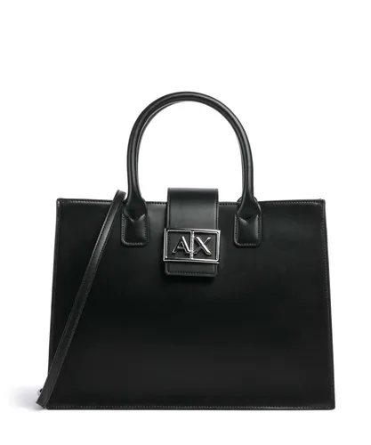 Armani Exchange Women's Jodie Medium Tote - Umhängetasche aus nachhaltigem Material mit eleganter Optik und Logo-Platte für einen stilvollen Auftritt.