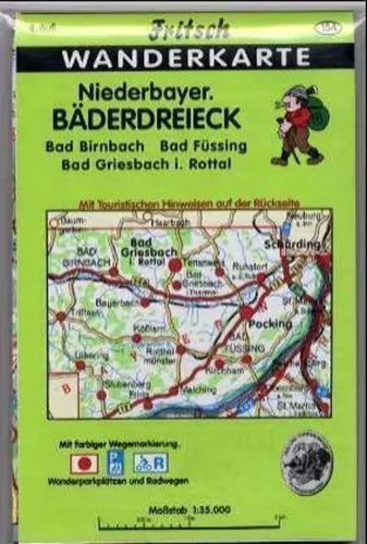 Niederbayerisches Bäderdreieck: Bad Birnbach, Bad Füssing, Bad Griesbach i. Rottal (Fritsch Wanderkarten 1:35000)