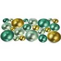 Kobolo Kerzenschale Dekoschale BUBBLE Metall Grün und Blautönen