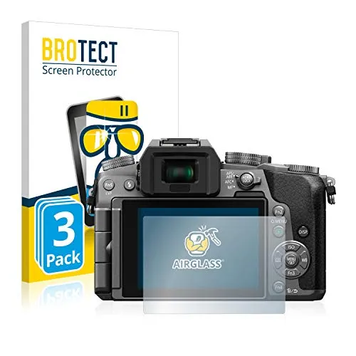 BROTECT 3 Stück Schutzglas für Panasonic Lumix DMC-G70 Schutzfolie Panzer Folie Glas[Extrem Kratzfest 9H, Anti-Fingerprint, Ultra-Transparent]