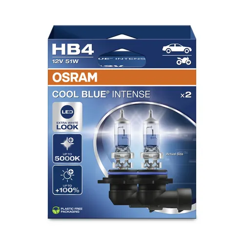 Osram Automotive 4062172388306 Halogen Leuchtmittel COOL BLUE® INTENSE HB4 51...