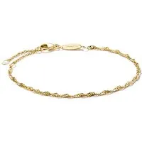 THOMAS SABO Singapur-Armband, Gelbgoldfarben - Armschmuck aus recyceltem Silber 925, handgefertigt und modisch, perfekt für jeden Anlass und vielseitig kombinierbar.