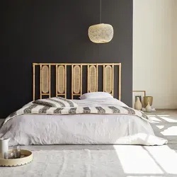 Tikamoon Massivholzbett Kopfteil aus Rattanstäben 160 Paulette - Elegantes Kopfteil „Paulette“ aus hochwertigem Rattangeflecht von Tikamoon. Perfekt für ein einladendes Interieur, vereint es natürlichen Stil mit modernem Design. Maße: H 100 × L 160 × T 3 cm, Gewicht: 6,74 kg.