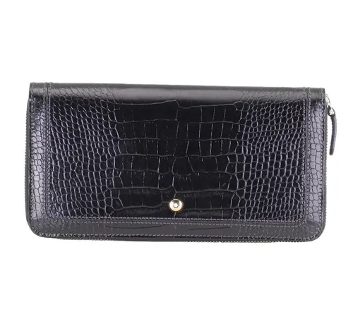 MONTBLANC Meisterstück Geldbörse MB 107613 aus Leder - Elegante schwarze Geldbörse mit Reißverschluss und Münzfach. Ideal für stilvolle Aufbewahrung von Karten und Bargeld. Original Montblanc Verpackung inklusive.