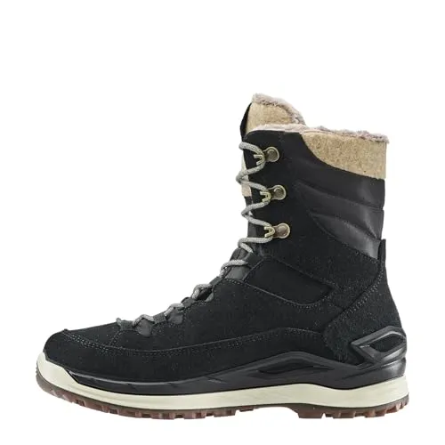 Lowa Winterstiefel Calceta EVO GTX - Modischer, wasserdichter Damenstiefel - Wanderschuhe mit stylishen Designelementen aus Tweed und Canvas, ideal für winterliche Abenteuer und modische Akzente.