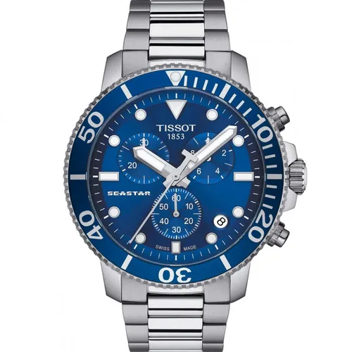 Tissot Seastar 1000 Chronograph T120.417.11.041.00 - Luxus-Herrenuhr - Hochwertige Armbanduhr für Herren mit Chronograph und drehbarer Lünette. Wasserdicht bis 300 m, ideal für den sportlichen Einsatz und stilvolle Anlässe. Erleben Sie Schweizer Präzision und Eleganz!