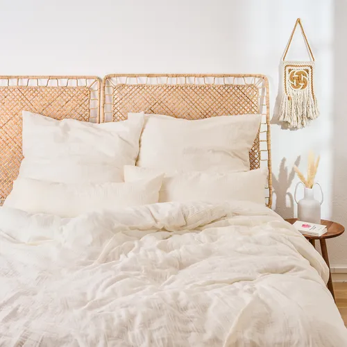 Blumtal Bettwäsche Set 100% Baumwolle - Super sanft und atmungsaktiv in Beige - Kissenbezüge aus 100% atmungsaktiver Baumwolle, maschinenwaschbar und mit praktischem Reißverschluss für einfachen Bezug. Ideal für ein angenehmes Schlaferlebnis!