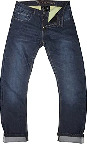 Modeka Nyle Cool Motorrad Textilhose, Blau, Größe 34 - Motorradhose aus strapazierfähigem Cordura mit Coolmax, ideal für hohen Tragekomfort und optimale Bewegungsfreiheit. 100% Aramid Materialeinsätze bieten zusätzlichen Schutz.