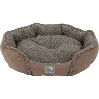 Heim Hunde- und Katzenbett Slurry Braun 57 cm x 52 cm x 14 cm - Hundekörbchen in Braun, mit herausnehmbarem Kissen und rutschfester Unterseite, perfekt für gemütliche Ruheplätze und bei 30° C waschbar.