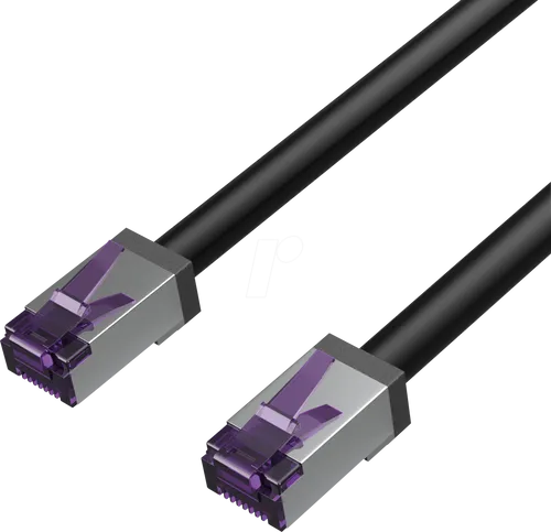FLX FL31-28315 - Patchkabel Cat. 6A S/FTP, PIMF, schwarz, 0,15 m