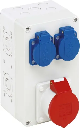 Spelsberg CEE-Steckdosen-Kombination STG 012 IP44 grau Kombinationen 73221201