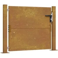vidaXL Gartentor 105x80 cm aus Cortenstahl - Robustes Zauntor aus langlebigem Cortenstahl, ideal für Garten- und Einfriedungsprojekte, Maße: 105x80 cm.