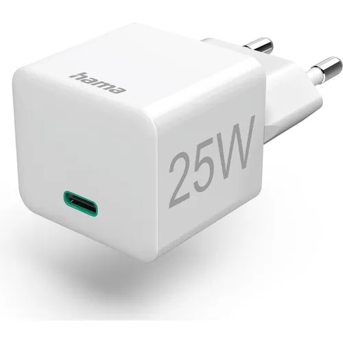 Hama Mini-Ladegerät 25 Watt - Power Delivery & Qualcomm - Kompaktes Mini-Ladegerät mit 25 Watt Leistung, ideal für schnelle Aufladung Ihrer Geräte. Perfekt für unterwegs und mit modernster Technologie ausgestattet.