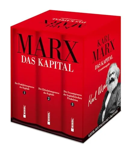 Karl Marx: Das Kapital (Vollständige Gesamtausgabe) im Schuber - Recht: Umfassende 3-Bände-Ausgabe von Karl Marx' Meisterwerk in hochwertigem Schuber, perfekt für Wissenschaftler und Interessierte an Wirtschafts- und Sozialtheorien.
