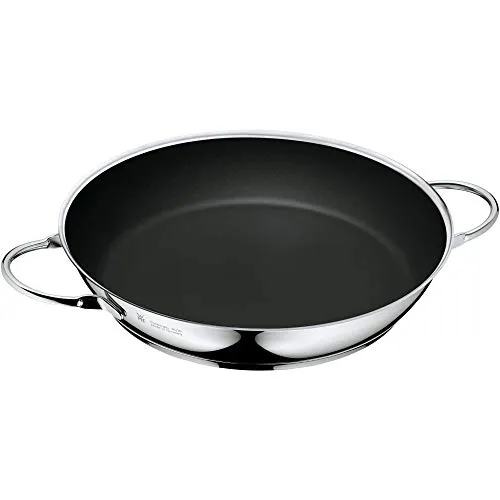 WMF Ceradur Profi Brat-Servierpfanne 28 cm - Pfanne aus Cromargan Edelstahl mit keramischer Antihaftbeschichtung für fettfreies Braten. Hitzebeständig und backofenfest, ideal für alle Herdarten.
