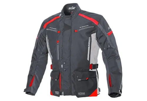 Büse Torino II Textiljacke - Wasserdicht in Schwarz/Rot - Größe S - Motorradjacke mit Humax® Klimamembrane, die wasser- und winddicht ist. Ideal für sicheres Fahren bei jedem Wetter dank entnehmbaren Protektoren und Belüftungssystem.