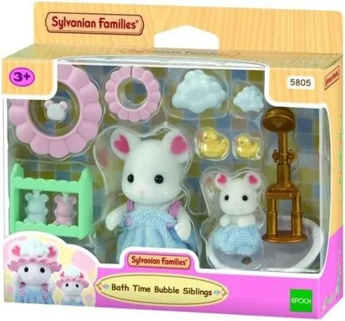 SYLVANIAN FAMILIES 5805 Stunde Der Bad Brothers Micky-Mouse Marshmallow - Sonstige: Sylvanian Families Spielset mit Marshmallow Mäusen für kreativen Badespaß und fantasievolles Spielen.