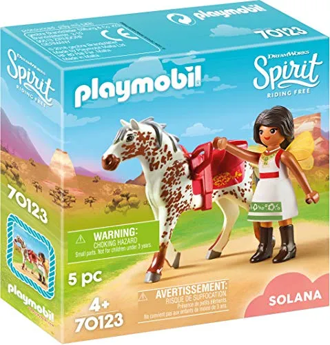 PLAYMOBIL 70123 Spirit - Voltigieren mit Solana - Spielfigur Spielsets: Erlebe Abenteuer mit Solana beim Voltigieren, ideal für Kinderhände und robust für täglichen Spielspaß!