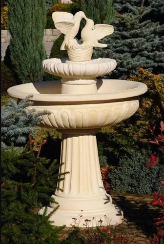 Springbrunnen Froschbrunnen 127 cm – Eleganz für Ihren Garten - Großer Steinbrunnen aus Fine Crete, 127 cm hoch, in elegantem Weiß. Dieser dekorative Froschbrunnen sorgt für eine besondere Atmosphäre und ist ein Blickfang in jedem Garten.