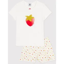 PETIT BATEAU Pyjama in Weiß, Größe 152 für Kinder - Bequemer PETIT BATEAU Pyjama in Weiß, Größe 152, aus 100% Baumwolle. Ideal für eine ruhige Nacht, mit elastischem Bund und grafischem Print für einen modernen Look.