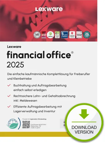 Lexware Financial Office 2025, SW-Download, 1-Jahr Aktualisierungs-Service