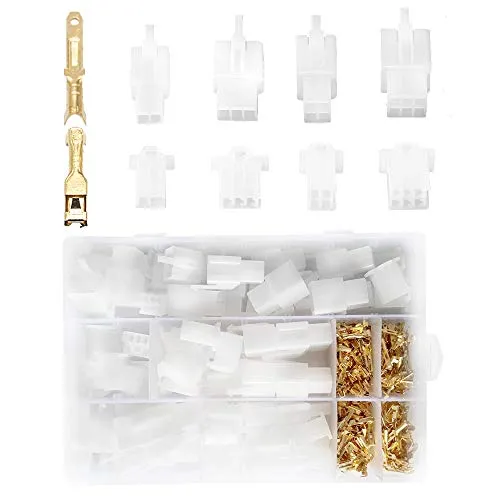 YIXISI 380 Stück Flachstecker Gehäuse Set, Flachstecker Kit, Automotive Elektrische Kabelverbinder (2/3/4/6 Pin)
