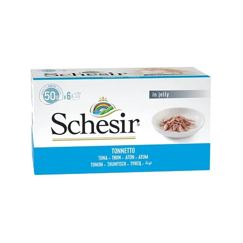 SCHESIR Thunfisch in Gelee - Nassfutter für Katzen - 6x50g Agras P 8005852753007