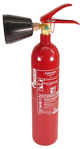 CO² Feuerlöscher 2 kg mit Schneerohr - GS-2X - Zugelassener 2 kg CO2 Feuerlöscher für Gewerbe, rückstandsloses Löschen von Bränden der Klasse B, inkl. Instandhaltungsnachweis, ideal für Kunststoffe und Elektronikartikel.