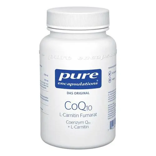 Pure Encapsulations CoQ10 L-Carnitin Fumarat Kapseln 49 g - Coenzym Q10 und L-Carnitin in einer Kapsel, laktosefrei, fruktosefrei und glutenfrei für optimale Bioverfügbarkeit