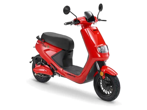 E-Mofaroller BLU:S "XT2000", rot - 25 km/h mit 59 km Reichweite - Motorroller für 2 Personen mit starkem Elektromotor, ideal für umweltbewusstes Fahren. Hoher Komfort und Sicherheit durch robuste Ausstattung und LED-Beleuchtung.