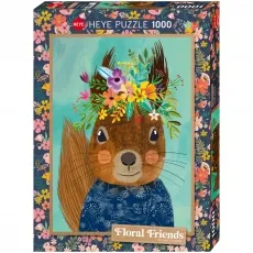 Heye Puzzle - Sweet Squirrel, Floral Friends - Standard 1000 Teile 291417