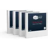 Artina Premium 3D Keilrahmen 18x24cm - 4tlg - Hochwertiger 3D Keilrahmen aus 100% Baumwolle (380g/m²) mit extra dicker Rahmenleiste. Ideal für alle Maltechniken und langlebige Kunstwerke dank feinstrukturierter Oberfläche.