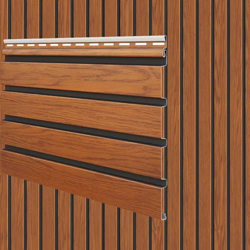 Vox Canadian Siding SXP-06 Max 3 Fronto V-Black - Fassadenpaneel goldbraun 2,95m - Hochwertiges Fassadenpaneel Canadian Siding SXP-06 Max 3, 2,95m lang, pflegeleicht und stoßfest. Ideal für die einfache Montage an Wohnhäusern, Gartenhäusern und mehr.