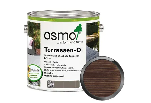 OSMO Terrassenöl - Garapa, Douglasie, Bangkirai, Teak-Öl - Holzöle für Außenanwendungen, seidenmattes Finish, schützt und pflegt Holzoberflächen, erhältlich in 0,75L und 2,5L.