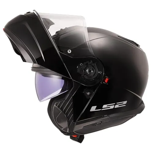 LS2 STROBE II Klapphelm Motorrad, Matt Black, XL - Modularer Motorradhelm aus leichtem KPA-Polycarbonat, UV- und kratzfester Sonnenschutz, mit schneller mikrometrischer Schnalle für optimalen Komfort und Sicherheit.
