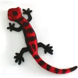 Hansa Toy 5230 Salamander rot/schwarz 35 cm Kuscheltier - Kuscheltier in Salamander-Design, 35 cm groß und ideal für Fußball-Fans und Sammler.