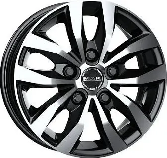 Alufelge Mak Load 5 7X17 5X118 ET 68 Gloss Black - Alufelgen, elegante und leichte Bauweise mit glänzender Schwarz-Oberfläche für sportliches Fahrverhalten und verbesserten Look.