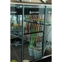 Juliana Lamellenlüfter für Gewächshäuser - Zubehör für Gewächshäuser, optimaler Luftaustausch durch Sicherheitsglas-Lamellen für die Serien Premium, Compact und Gärtner.