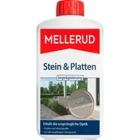 Mellerud Steinimprägnierung 1 Liter - Reinigungsset für Natur- und Kunststeine, lösemittelfrei und schützt bis zu 3 Jahre vor Nässe und Verschmutzungen. Erhält die Struktur und Wasserdampfdurchlässigkeit der Flächen.