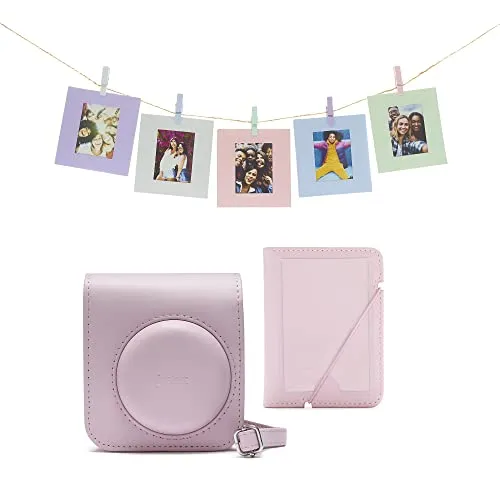Fujifilm Instax Mini 12 Zubehörset Blossom Pink - Kamerataschen mit Schutzhülle und Fotoalbum, ideal zum Schutz und zur Aufbewahrung deiner Instax Mini 12 Fotos.