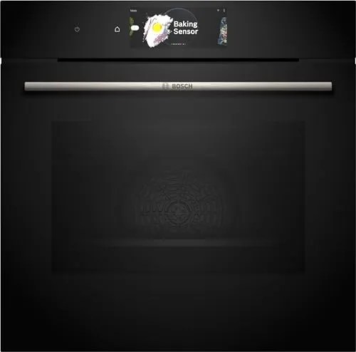 Bosch HBG7784B1 Serie 8 Einbau-Backofen - Backofen mit digitalem Bedienring und TFT-Touchdisplay, für energieeffizientes Kochen und knusprige Ergebnisse dank Crisp Funktion.