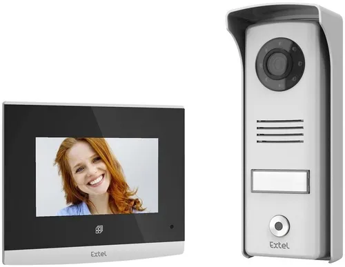 Extel Visiophon - 4-Zoll-Bildschirm mit Infrarot-LED-Nachtsicht, diebstahlsicher und kompatibel mit allen Installationsmedien