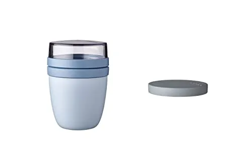 Mepal Lunchpot Switch Ellipse - Vielseitiger Snack- und Müslibecher - Lunch-Boxen, auslaufsicher mit zwei Behältern, ideal für Mittagessen oder Snacks. Mikrowellengeeignet und spülmaschinenfest, perfekt für unterwegs.