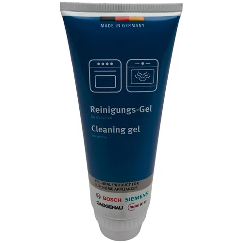 BSH Reinigungs-Gel für Backöfen 00311859 - Geruchsarm, 200ml, mit integriertem Bürstenkopf für müheloses Auftragen und ohne Aufheizen des Backofens