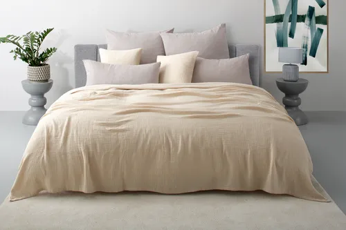 OTTO home Tagesdecke Bailee, weiche Musselin Qualität, viele Farben - Die Tagesdecke »Bailee« von OTTO home aus reiner Baumwolle überzeugt durch ihr modernes Design und die kuschelige Musselin Qualität. Ideal als Überwurf oder zum Einkuscheln, pflegeleicht und in verschiedenen Farben erhältlich.