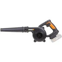 WORX WX094.9 Akku Werkstatt-Gebläse - 20V Max Laubbläser - Laubbläser mit 260 km/h Luftgeschwindigkeit, leichtes Design und ergonomischem Griff. Ideal zum präzisen Wegblasen von Unreinheiten. Kompatibel mit allen 20V Powershare-Akkus von WORX.